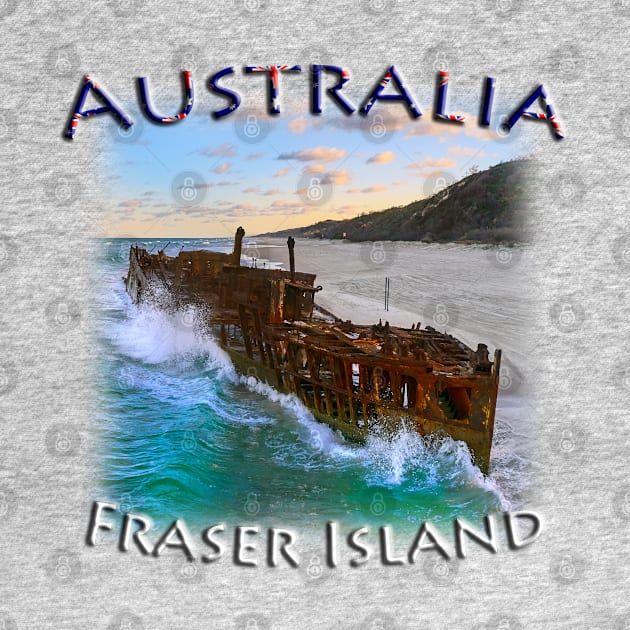 Australia, Queensland - Fraser Island Maheno by TouristMerch